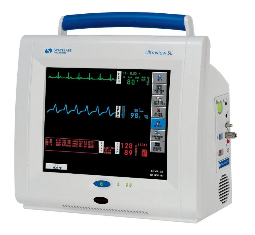 Compact multi-parameter monitor / modular / transport / with touchscreen Ultraview SL2200 Spacelabs Healthcare