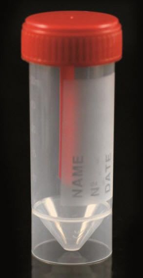 Feces sample container / with screw cap BSC128 - BSC132 Biosigma