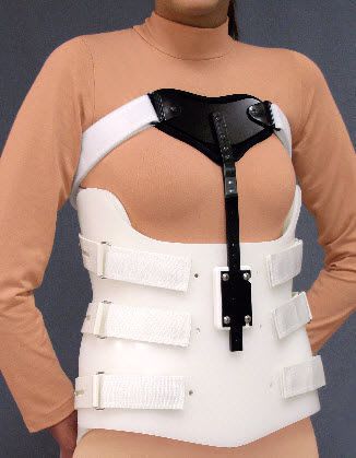 Thoracolumbosacral (TLSO) support corset / with sternal pad Bivalve with Sternal Shield Spinal Technology