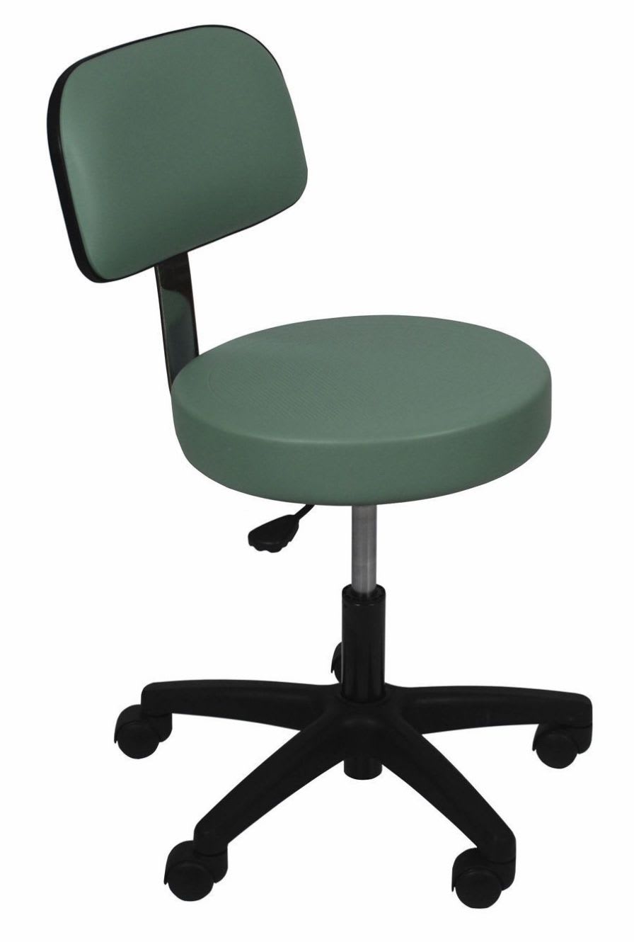 Medical stool / height-adjustable / on casters / with backrest 6746 UMF Medical