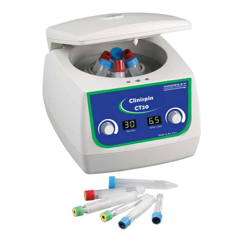 Laboratory centrifuge / PPP / PRP / compact 6 500 rpm | Clinispin CT20 Centrifuge Woodley Equipment