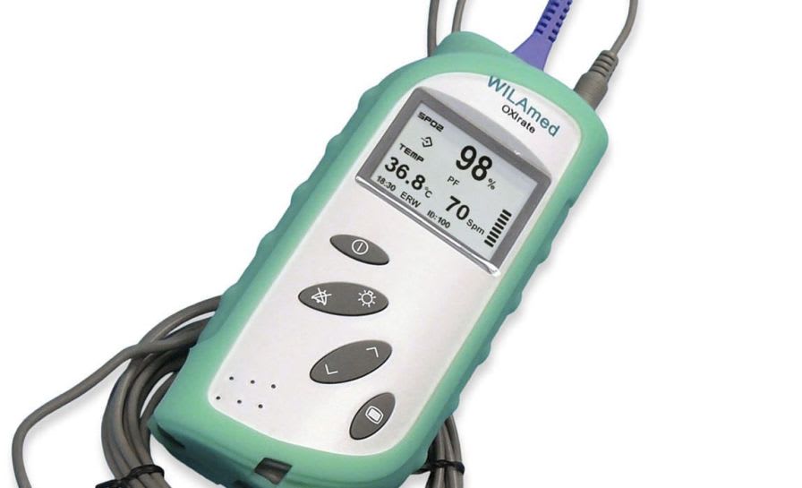 Handheld pulse oximeter / with separate sensor / with thermometer OXIrate WILAmed