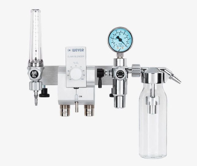 Respiratory gas blender / air / oxygen / with tube flow meter REANIMAT®-O2-Blend Weyer