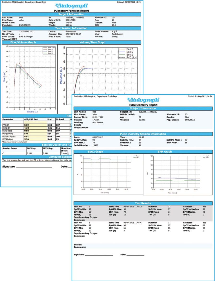 Tabletop spirometer / USB COMPACT Expert Vitalograph