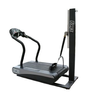 Treadmill with harness systems Force Woodway