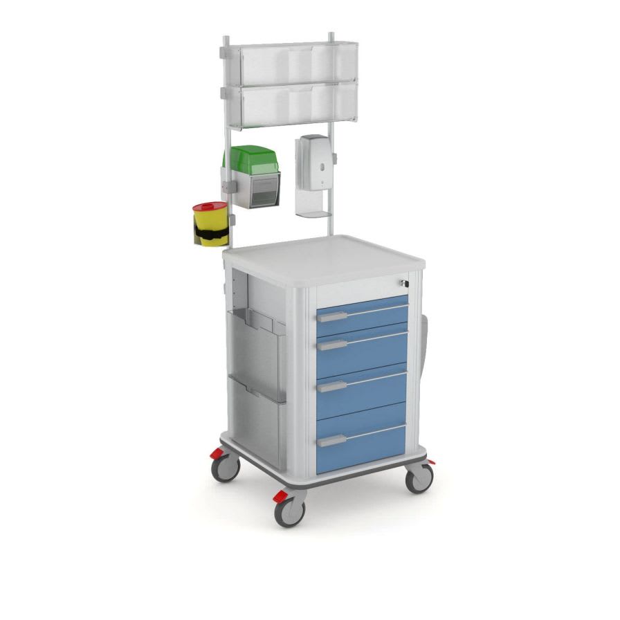 Treatment trolley / with drawer / modular PLT400INJ Wegg Srl