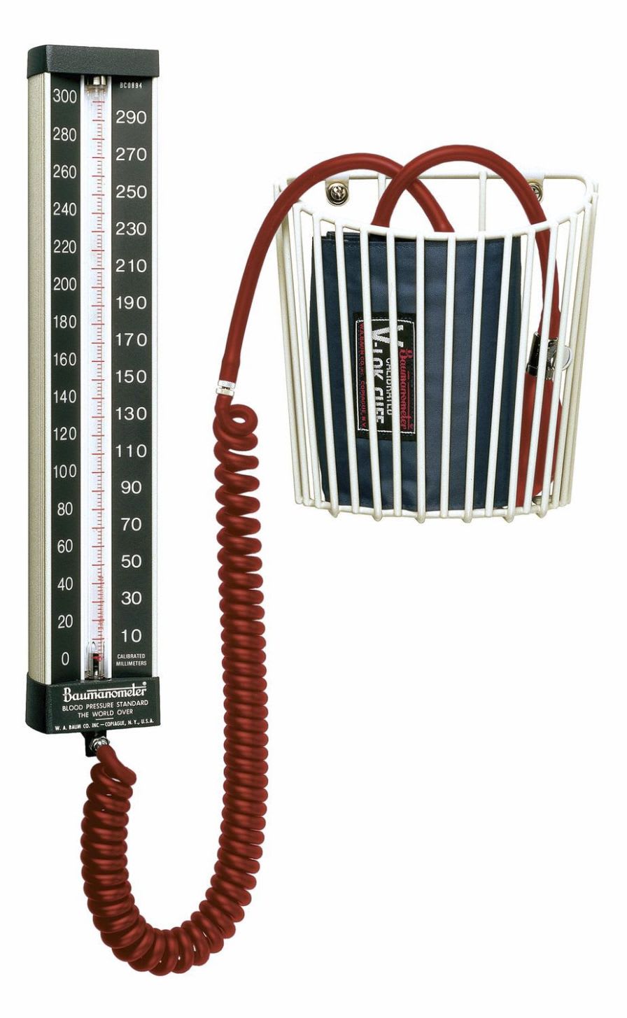 Mercury sphygmomanometer / wall-mounted Baumanometer® Wall Unit 33 Series W.A. Baum