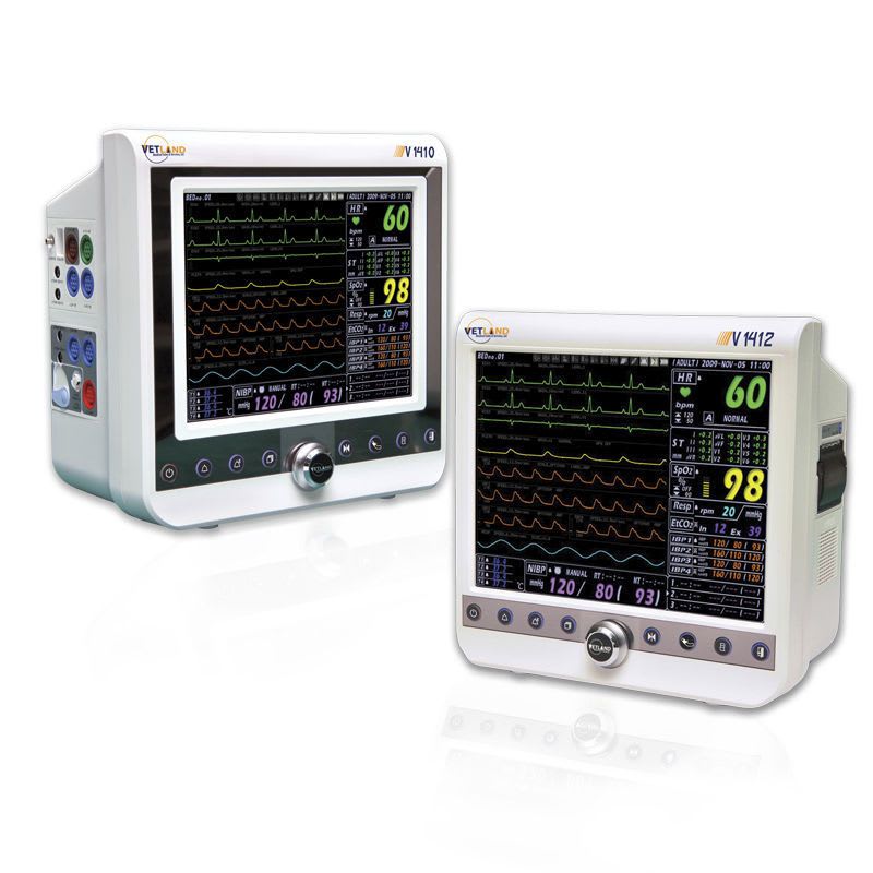 RESP multi-parameter monitor / ECG / NIBP / compact 1410 / 1412 Vetland Medical