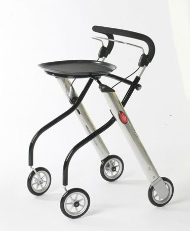 4-caster rollator / with seat / folding / height-adjustable Let'sGo Black Trust Care