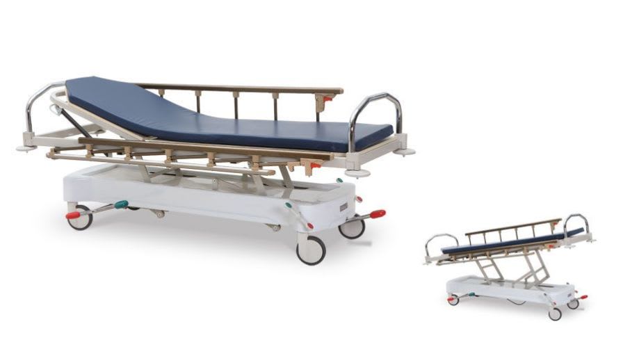 Transport stretcher trolley / height-adjustable / hydraulic / 2-section SM 450 SAMATIP