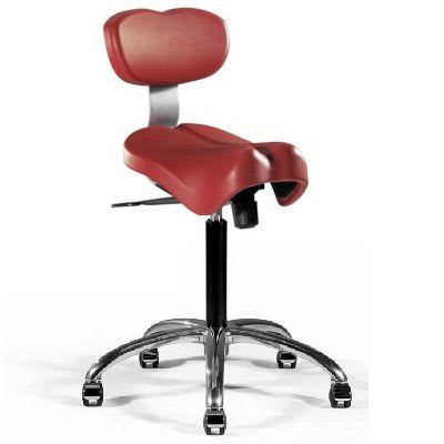 Medical stool / height-adjustable / on casters / saddle seat StingST TECNODENT