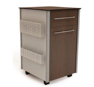 Bedside table / on casters / with refrigerator compartment SMP-306M-BSC, SMP-310N-BSC SMP CANADA
