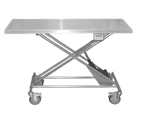 Electric veterinary transport table with weighing scale Electric Transport Table With Scale Technidyne