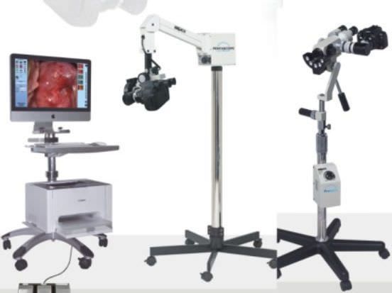 Binocular colposcope / video / mobile / with video monitor SRW668 Sunray Medical Apparatus