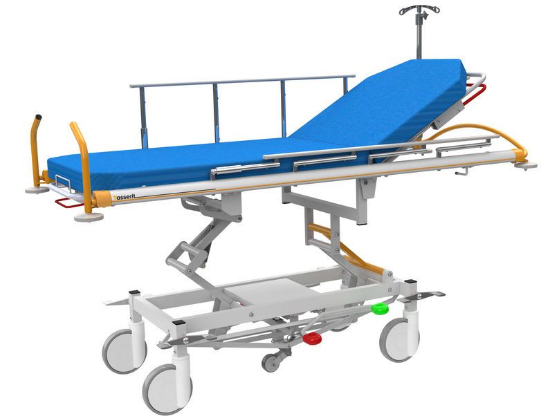 Transport stretcher trolley / height-adjustable / hydraulic / 2-section Alu Roll Sotec Medical