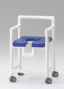 Shower stool / on casters / with cutout seat / with armrests DH 100 PP RCN MEDIZIN