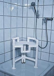 Shower stool with cutout seat / with armrests DWH 86 RCN MEDIZIN