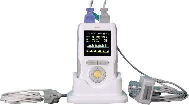 Pulse oximeter with separate sensor / handheld / with capnograph NT1D Solaris Medical Technology