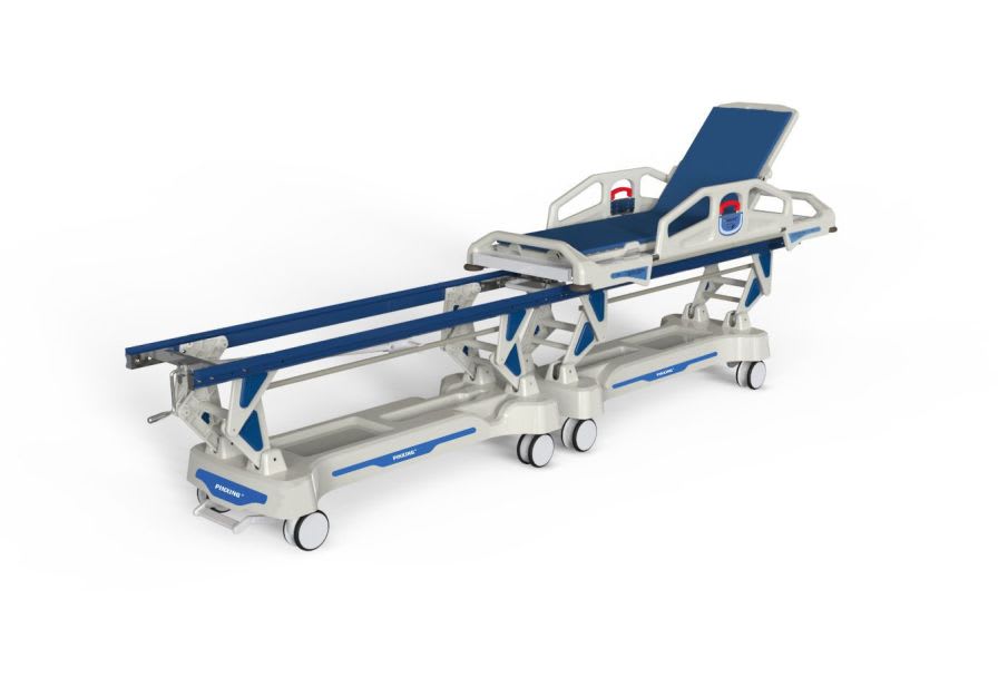 Patient transfer stretcher trolley / rotating / mechanical / 2-section PCD-B Shanghai Pinxing Medical Equipment Co.,Ltd