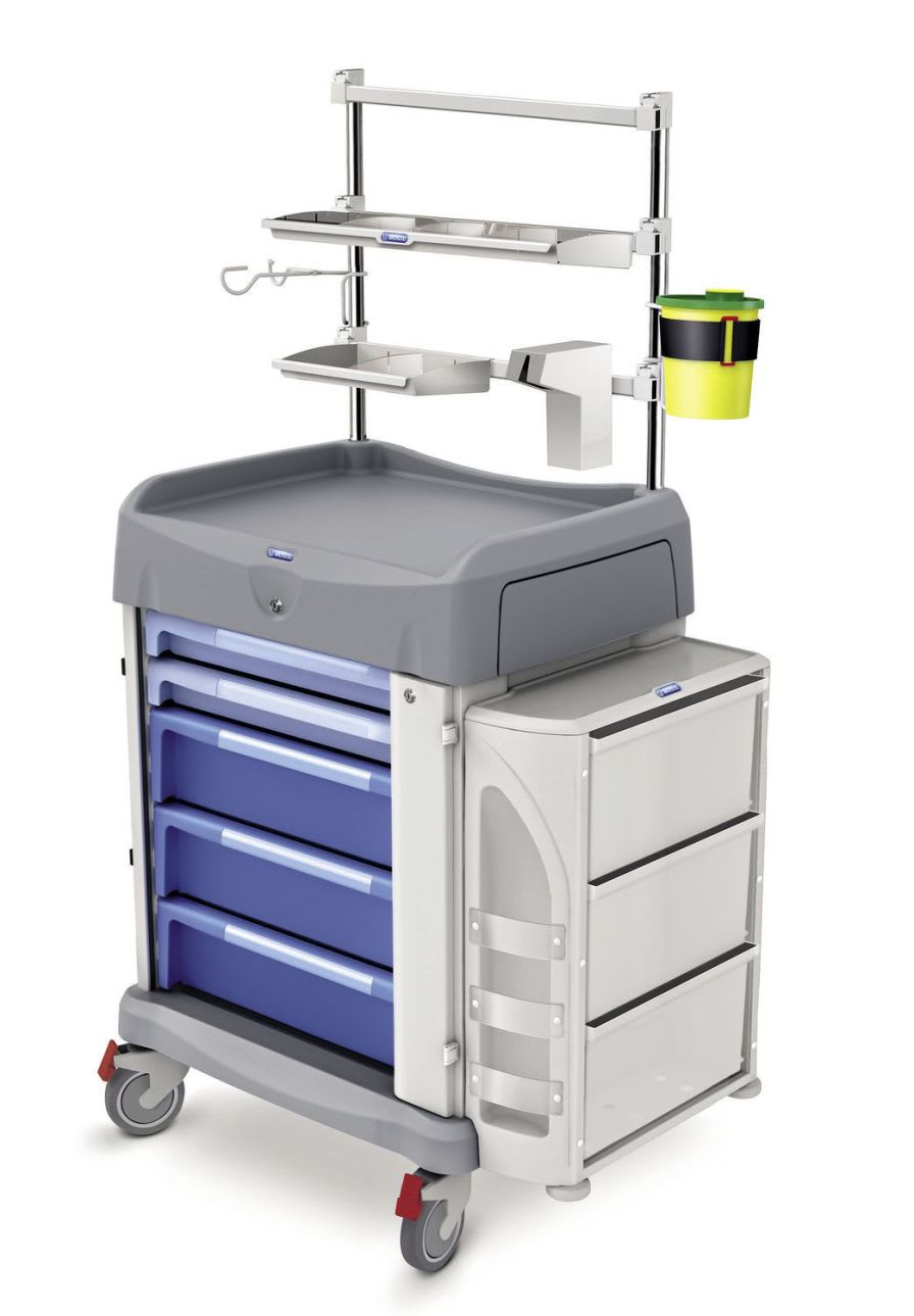 Anesthesia trolley / with side bin / with shelf unit 328055 Malvestio