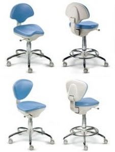 Dental stool / on casters / height-adjustable / with backrest MobiloLite 10, MobiloLite 20 Ritter Concept GmbH