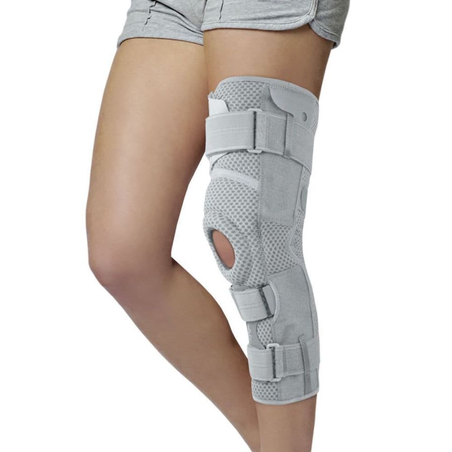 Knee orthosis (orthopedic immobilization) / articulated / with patellar buttress / open knee EB-SKL/2RA-ACL Reh4Mat