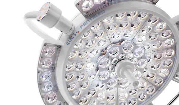 LED surgical light / ceiling-mounted / 2-arm 160 000 lux | Pentaled 105 Rimsa P. Longoni