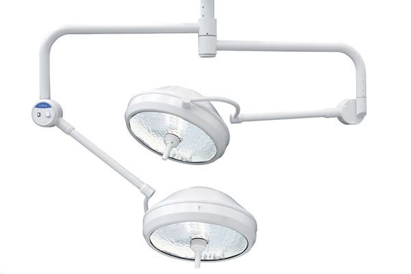 Halogen surgical light / ceiling-mounted / 2-arm D1200 Rimsa P. Longoni