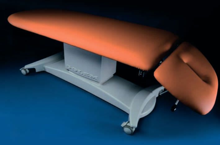 Electrical examination table / height-adjustable / on casters / 2-section GOLUM 2 EXCUSIV RQL - GOLEM tables