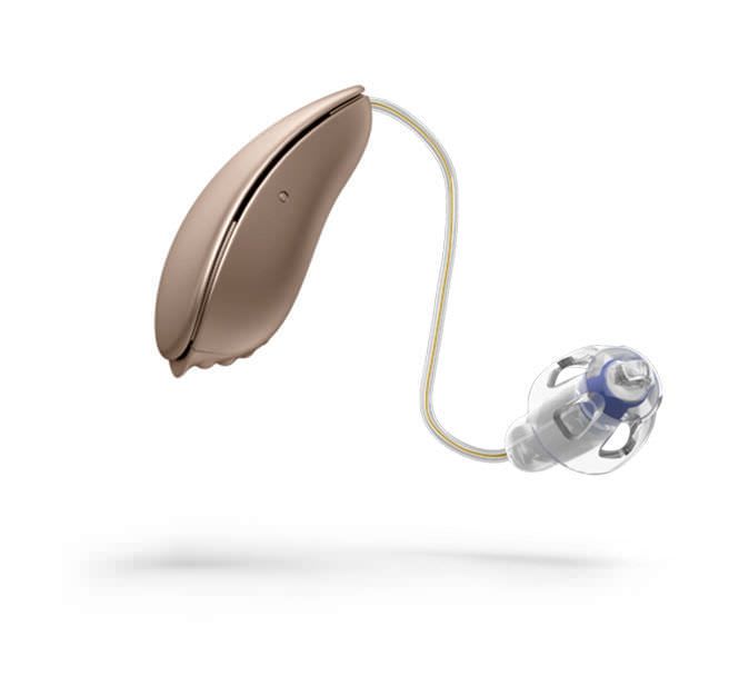 Mini behind the ear, receiver hearing aid in the canal (mini RITE) Ria designRITE Oticon