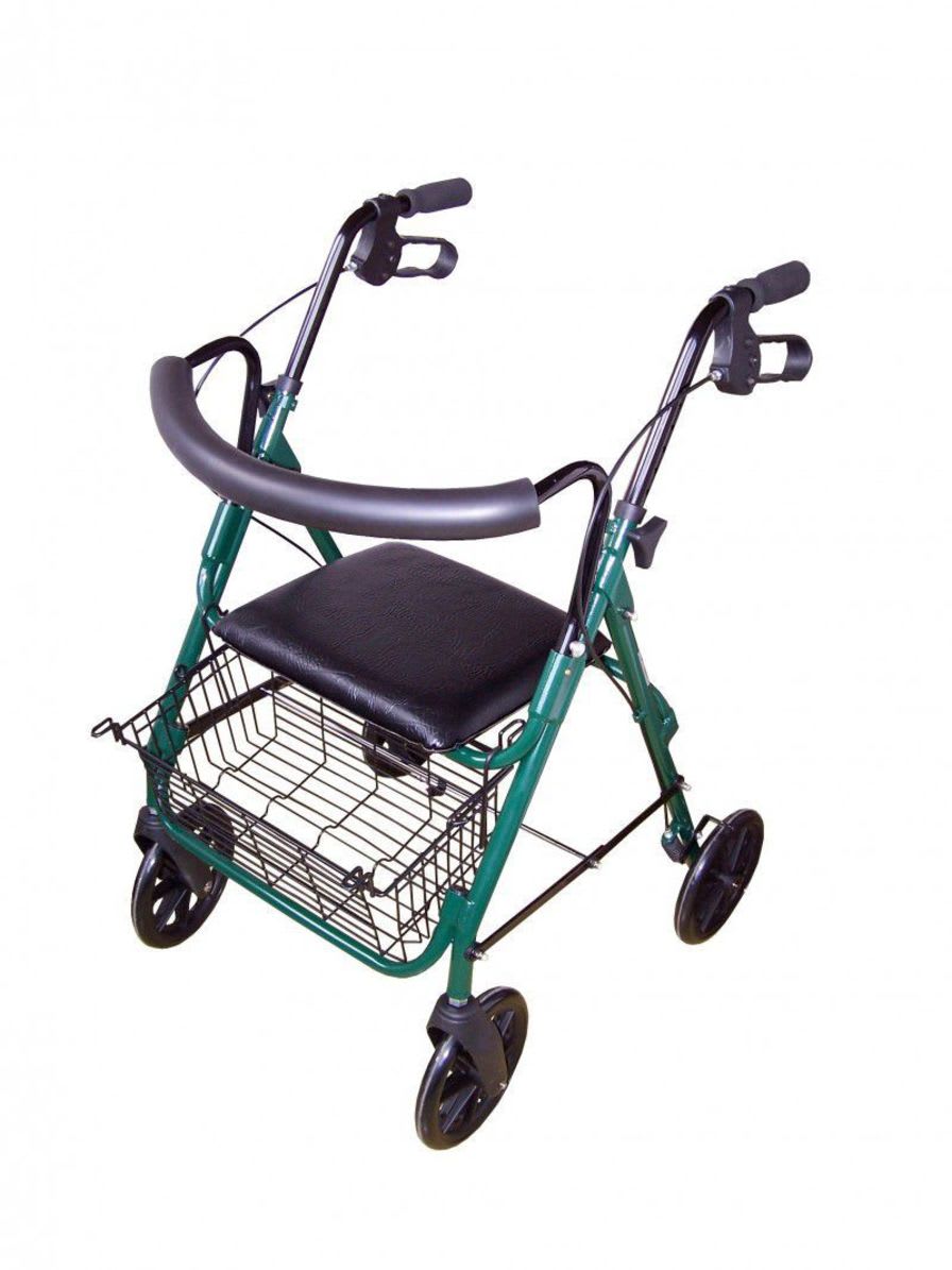 4-caster rollator / folding / with seat 130 kg | ZPT-3521 PROMA REHA