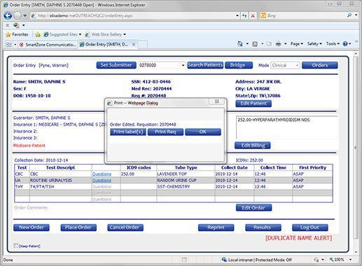 Data management web application / laboratory e.outreach™ Psyche Systems Corporation