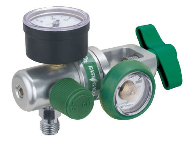 Oxygen pressure regulator / adjustable-flow 0-8, 0-15 L/min | EasyGauge Precision Medical