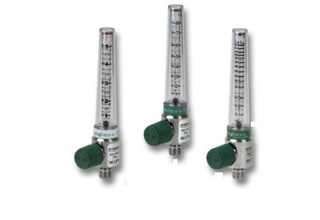 Oxygen flowmeter / variable-area / plug-in type Chrome Precision Medical