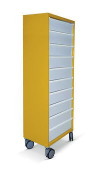 Storage cabinet / for healthcare facilities / with drawer / on casters Optimea 20 PRATICDOSE