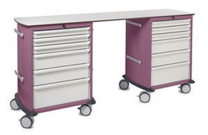 Healthcare facility worktop / with drawer / stainless steel / modular PRATICDOSE