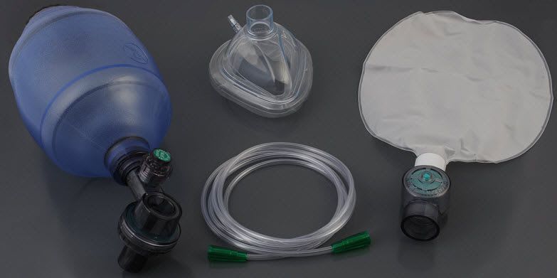 Adult manual resuscitator / disposable / with pop-off valve 130 260, 130 262 Plasti-Med
