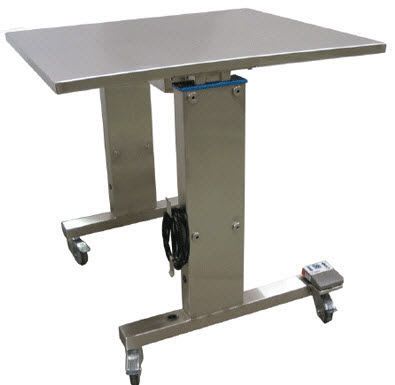 Height-adjustable instrument table / on casters / stainless steel P-5190-E Pedigo