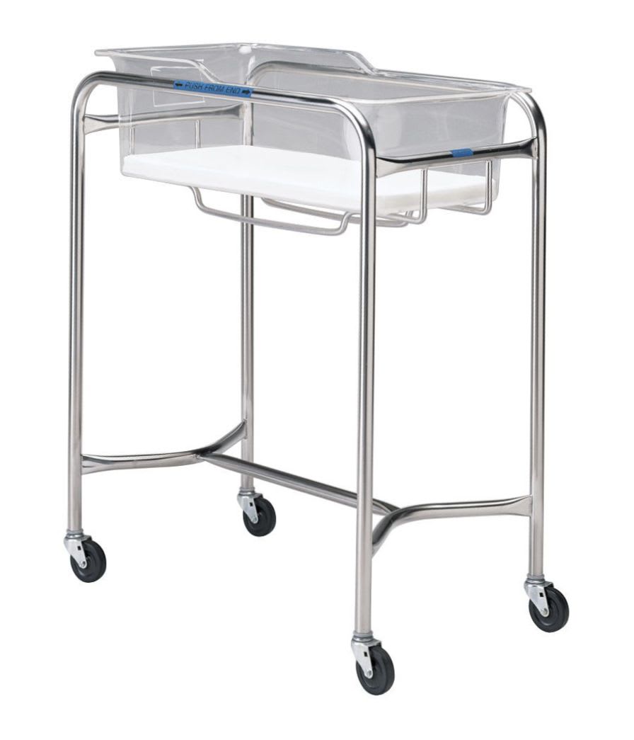 Stainless steel hospital baby bassinet / transparent P-1110-SS Pedigo