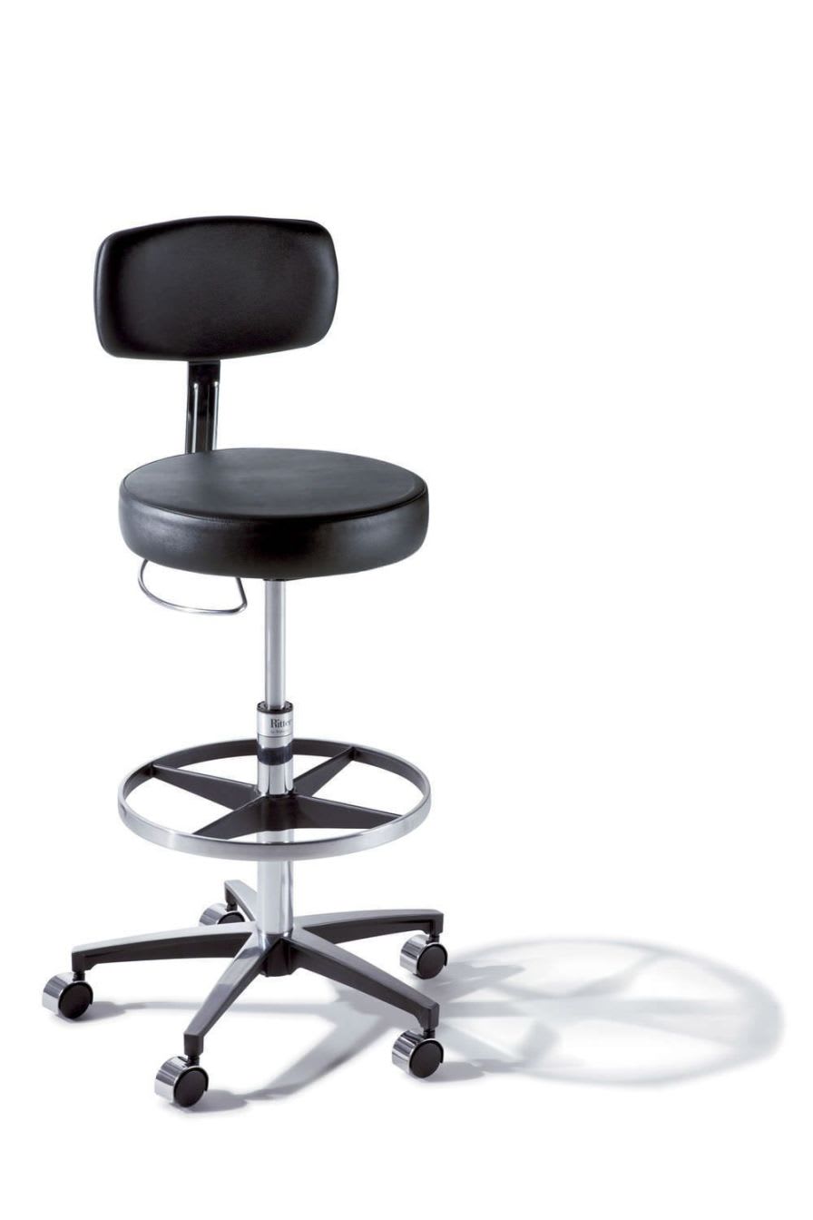Medical stool / on casters / height-adjustable / with backrest Midmark 277 MIDMARK