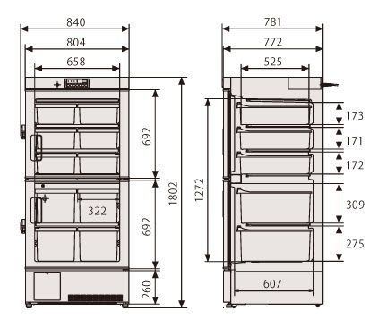 Laboratory freezer / cabinet / compact / 1-door MDF-U5312 Panasonic