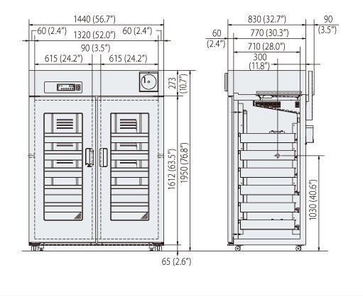 Blood bank refrigerator / cabinet / 2-door MBR-1405GR Panasonic