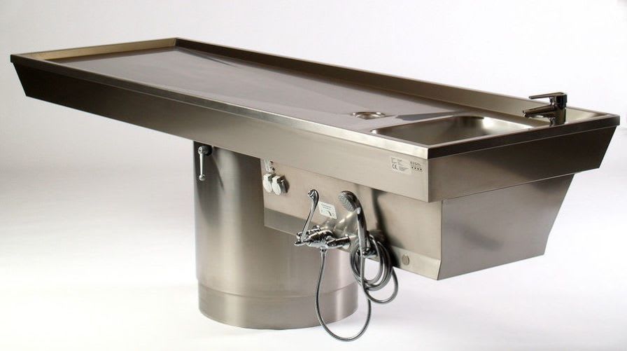 Autopsy table / with sink ST 10/300 KUGEL medical GmbH & Co. KG