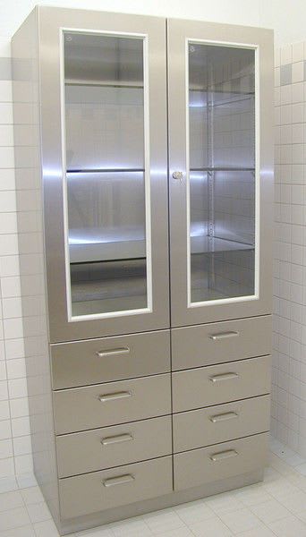 Medical cabinet / operating room / stainless steel INS-800-8S KUGEL medical GmbH & Co. KG