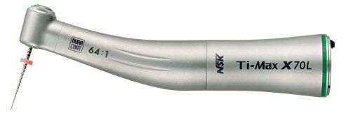 Endodontic contra-angle / reduction / single external spray 64:1, 300 rpm | X70L NSK
