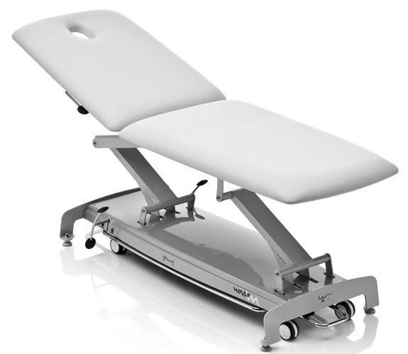 Hydraulic massage table / on casters / height-adjustable / 2 sections SXL NOVAK M