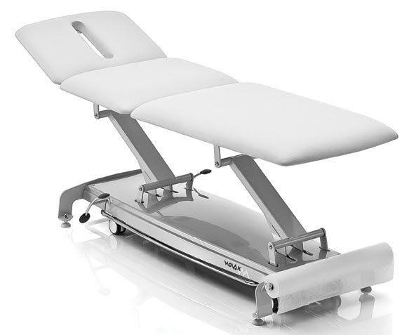 Electrical massage table / height-adjustable / on casters / 3 sections S NOVAK M
