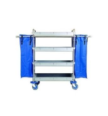 Clean linen trolley / dirty linen / with shelf / 2-bag M069-C Mobiclinic