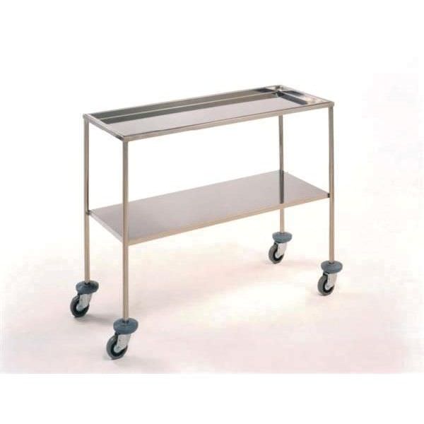 Instrument table / on casters / stainless steel / 2-tray M100 Mobiclinic