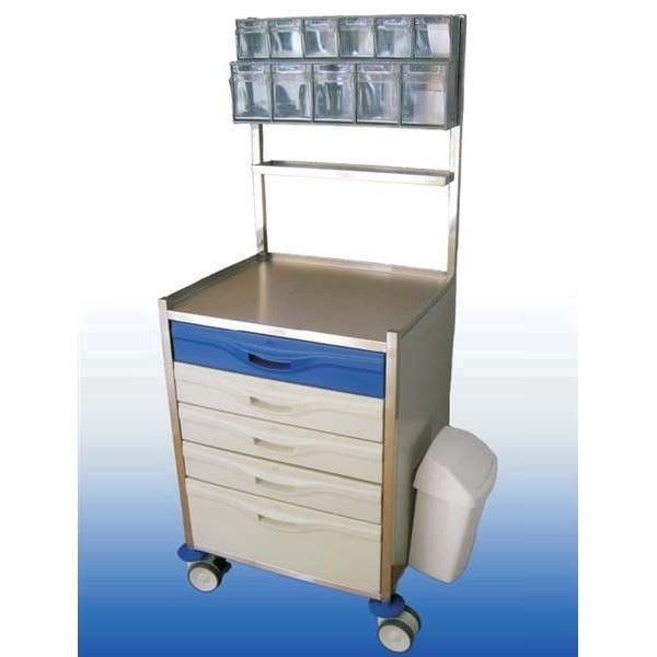 Medicine distribution trolley / stainless steel M1004 Mobiclinic